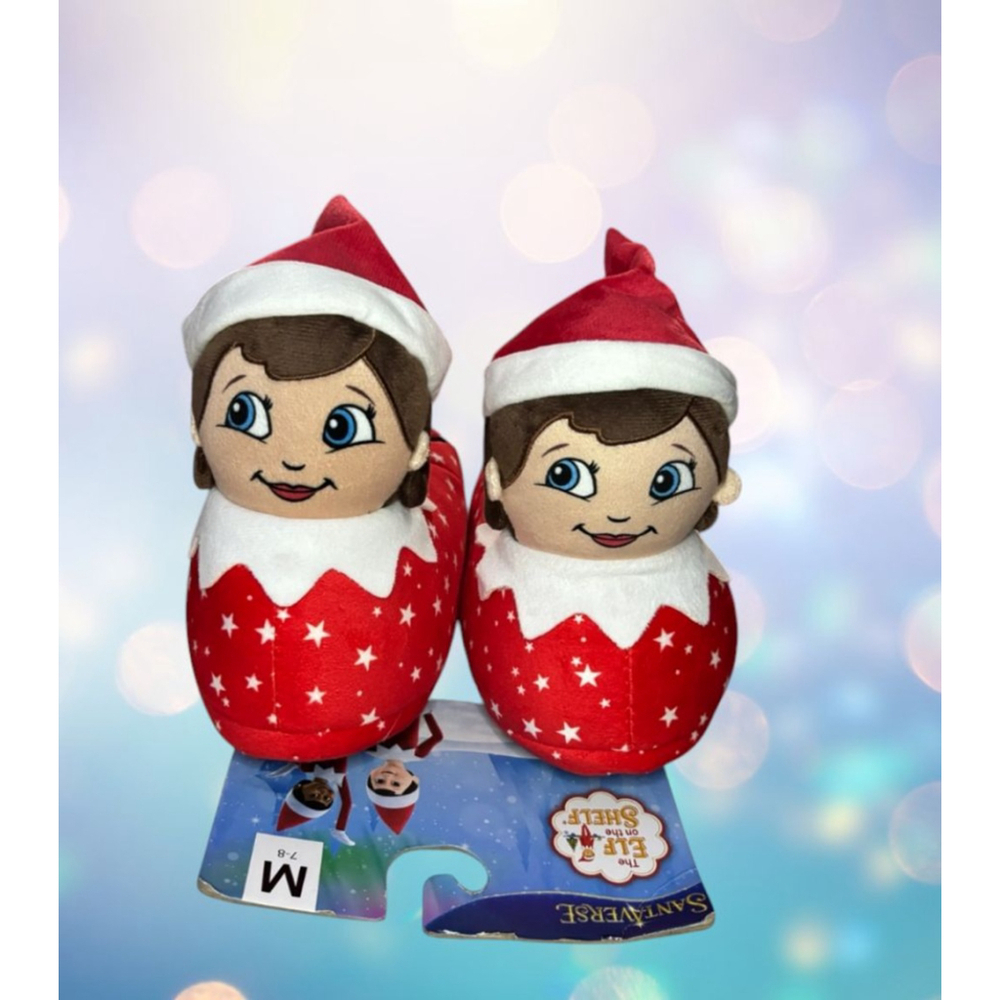 Elf on the Shelf Slippers Red White Size 7.5 Toddler